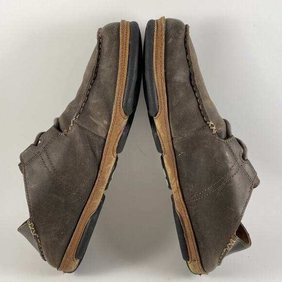 Olukai Shoes Ohana Lace Up Nubuck Leather Slip Ons Loafers Mens Size 8.5 Loafer main image 8